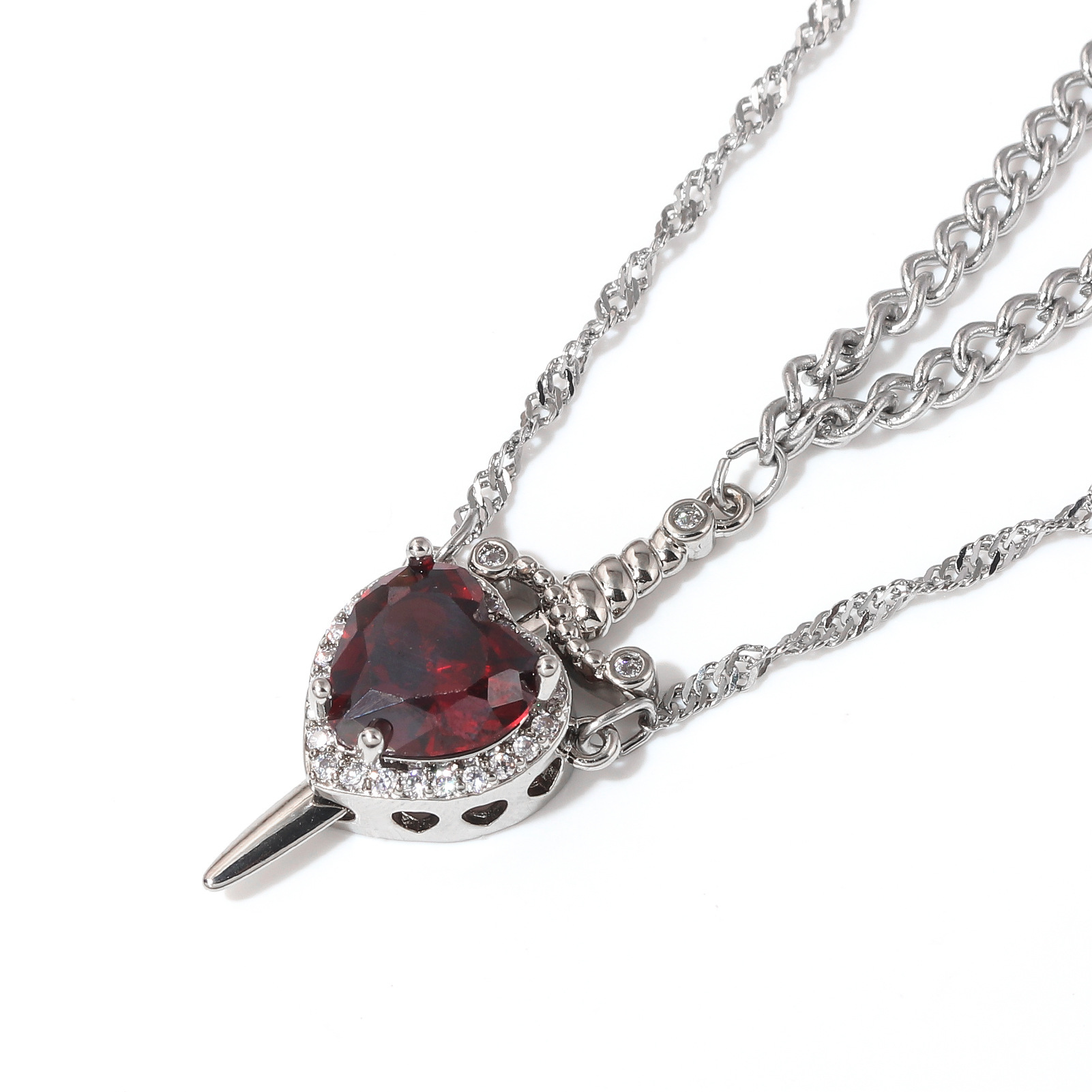 Heart And Sword Necklace