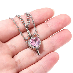 Heart And Sword Necklace